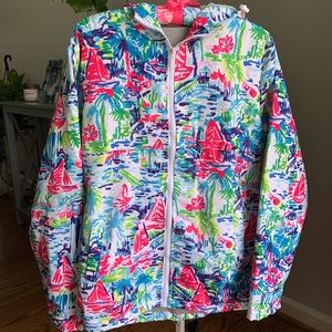 Lilly Pulitzer -inspired rain jacket, small/medium